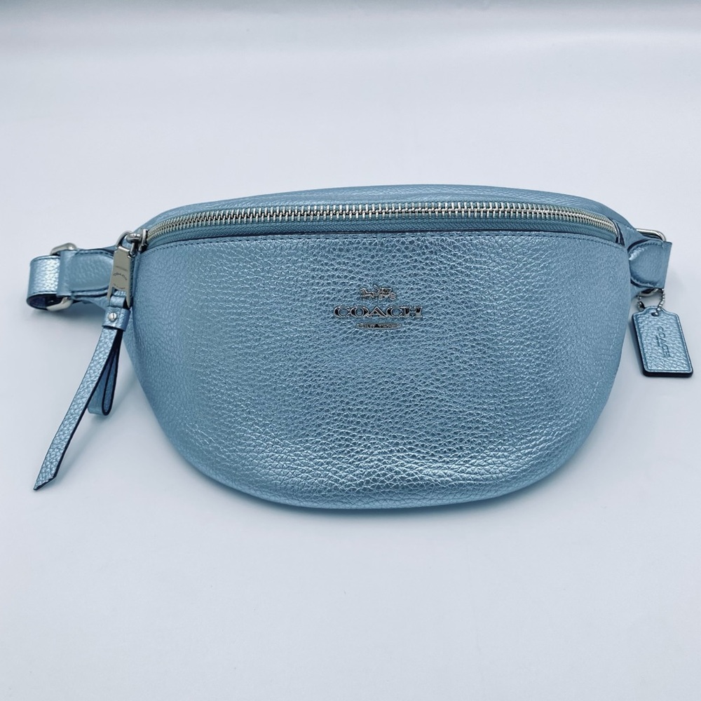 Coach Metallic Leather Belt Bag